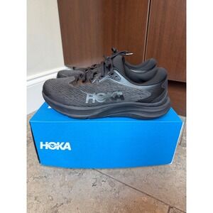 Hoka Solimar 2 Wide Mens 10.5 2E Black Running Shoes Sneakers 1177330 BBLC